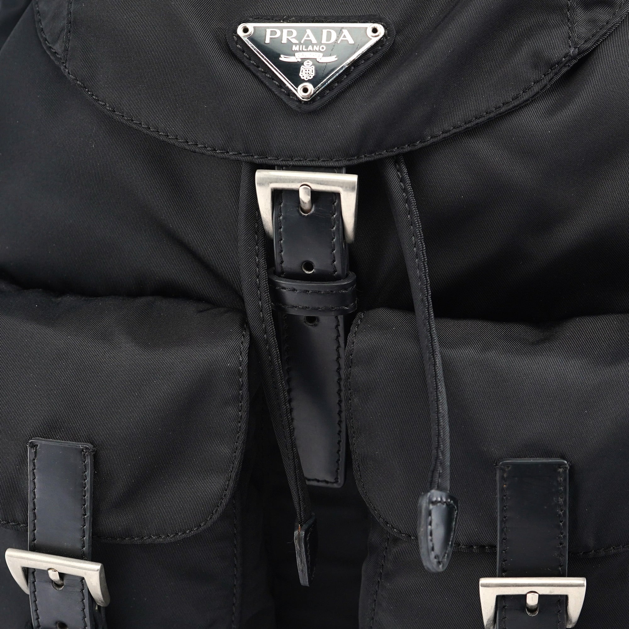 B6677 Black Nylon Backpack