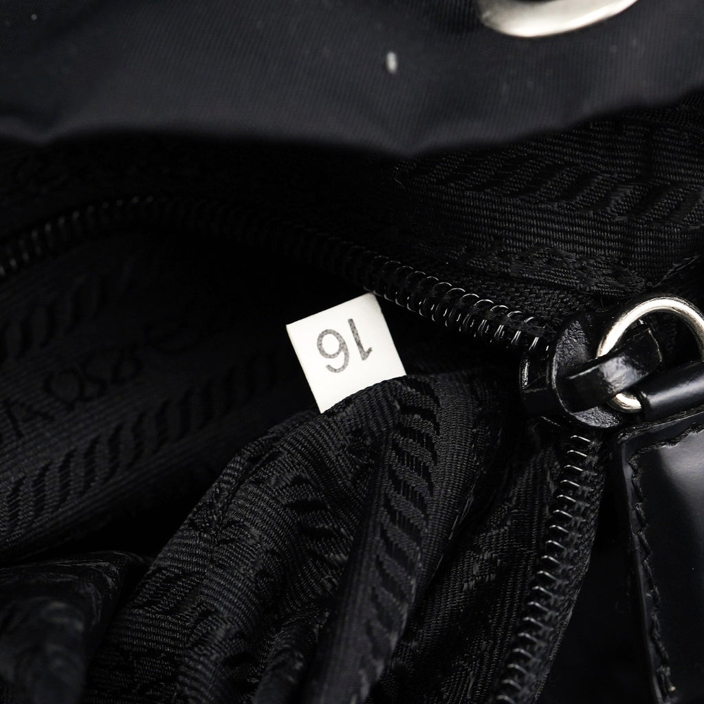 B6677 Black Nylon Backpack