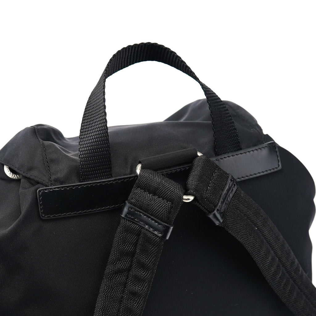 B6677 Black Nylon Backpack
