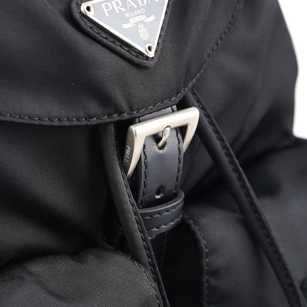 B6677 Black Nylon Backpack