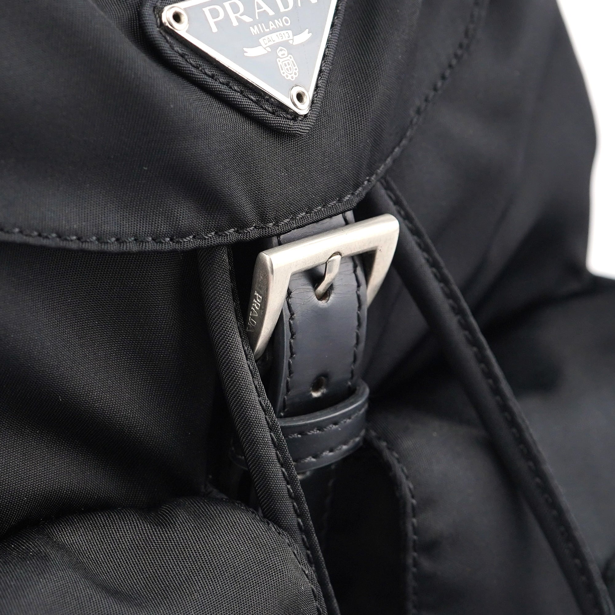 B6677 Black Nylon Backpack