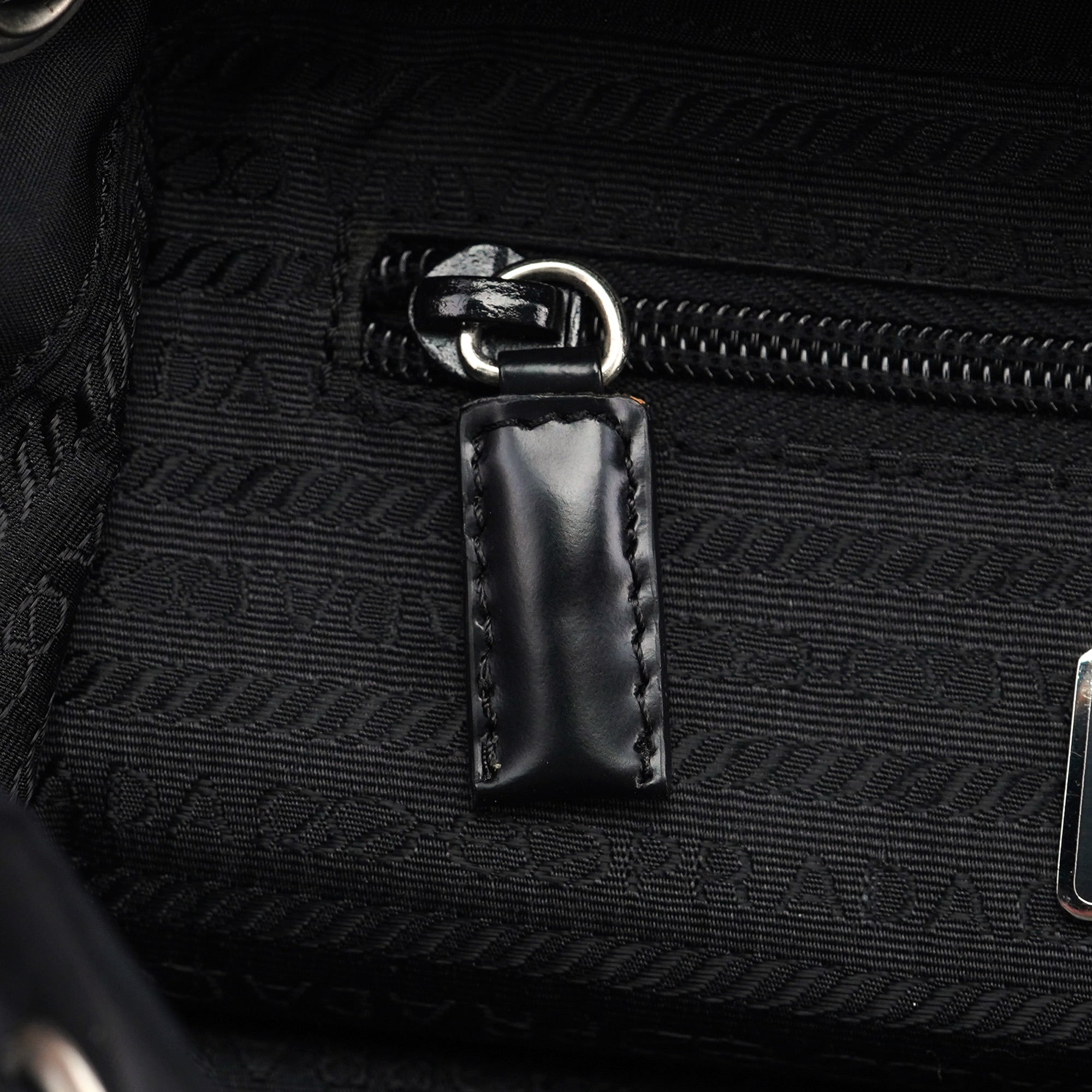B6677 Black Nylon Backpack