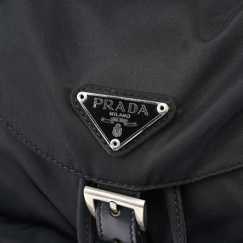 B6677 Black Nylon Backpack