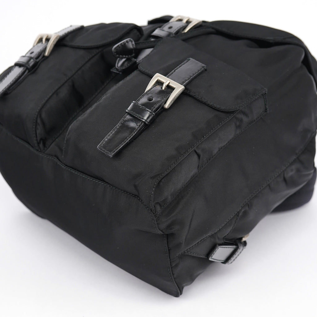 B6677 Black Tessuto Vela Backpack