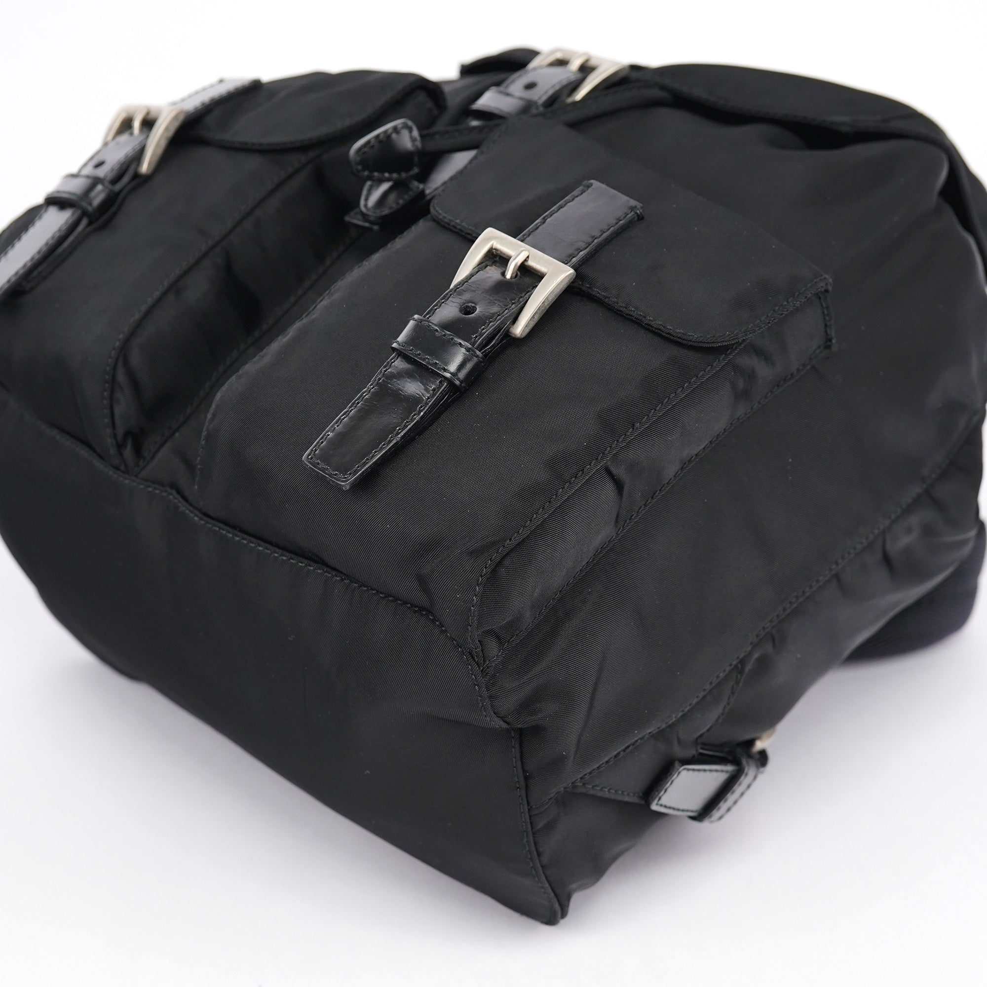 B6677 Black Tessuto Vela Backpack