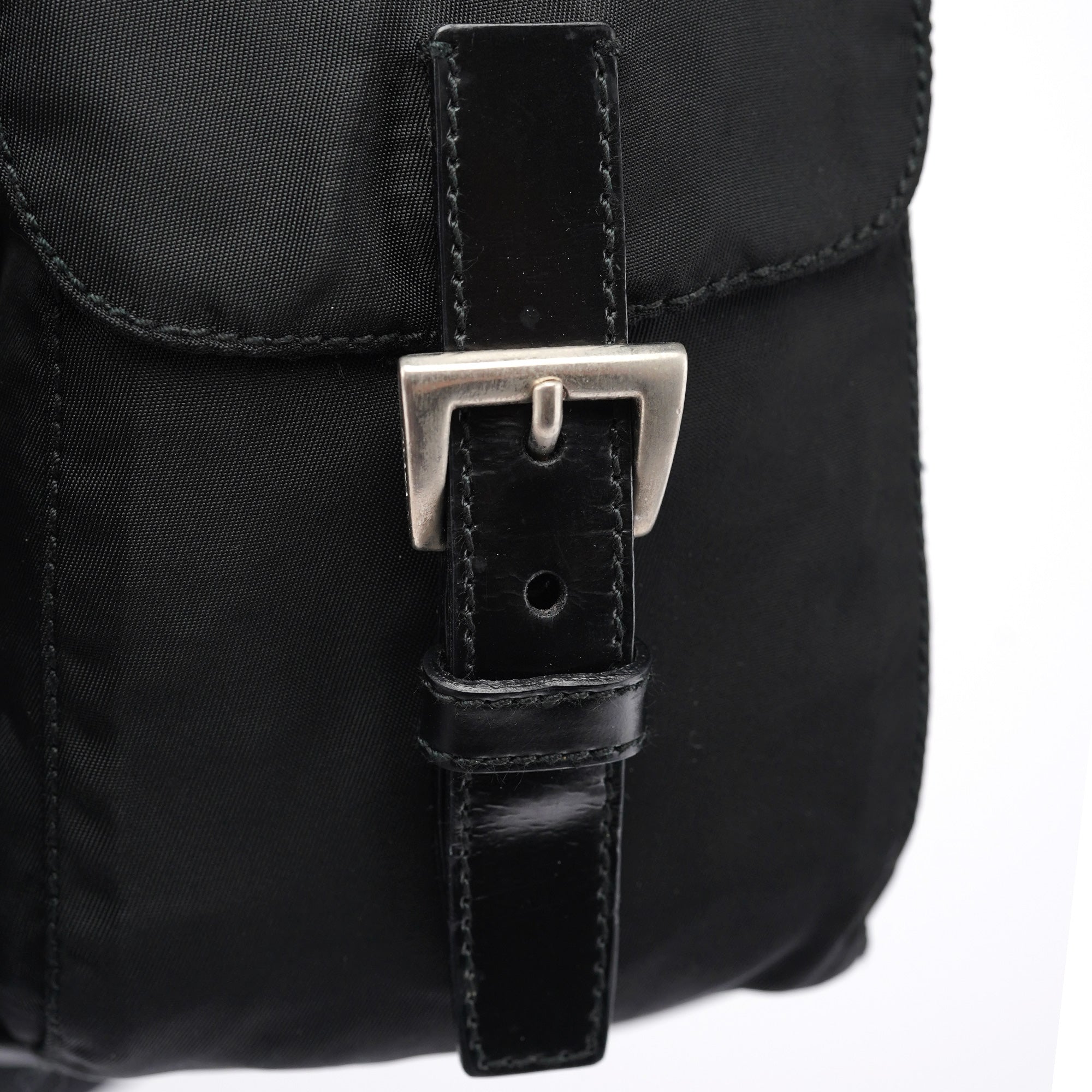 B6677 Black Tessuto Vela Backpack