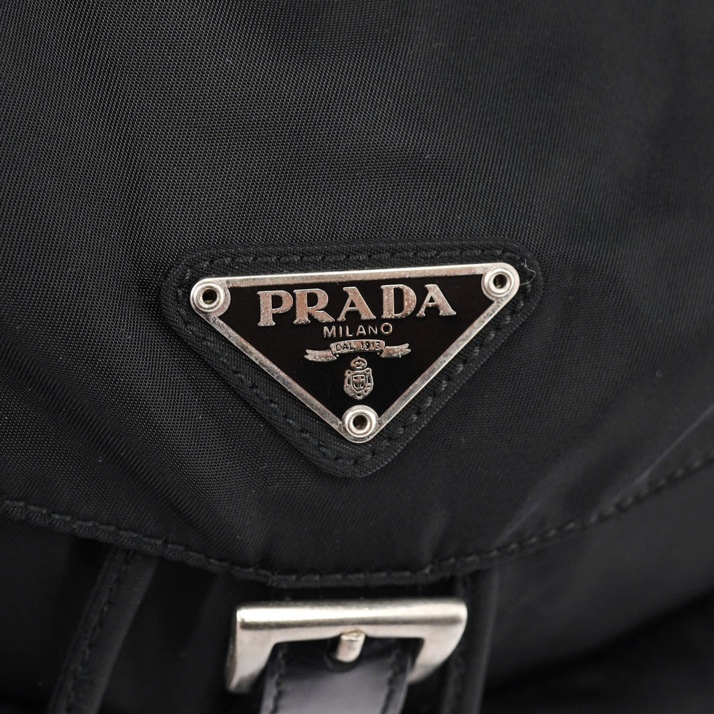 B6677 Black Tessuto Vela Backpack