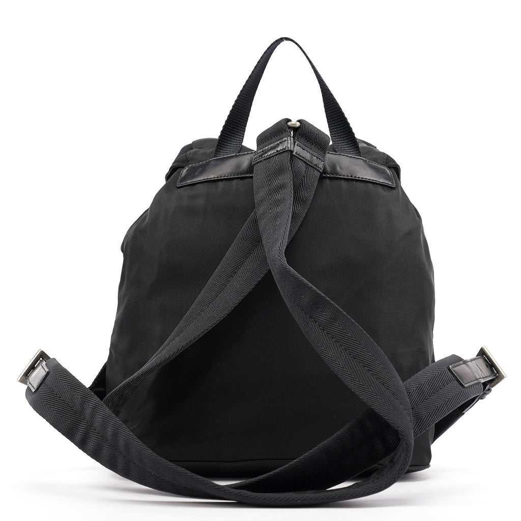 B6677 Black Tessuto Vela Backpack