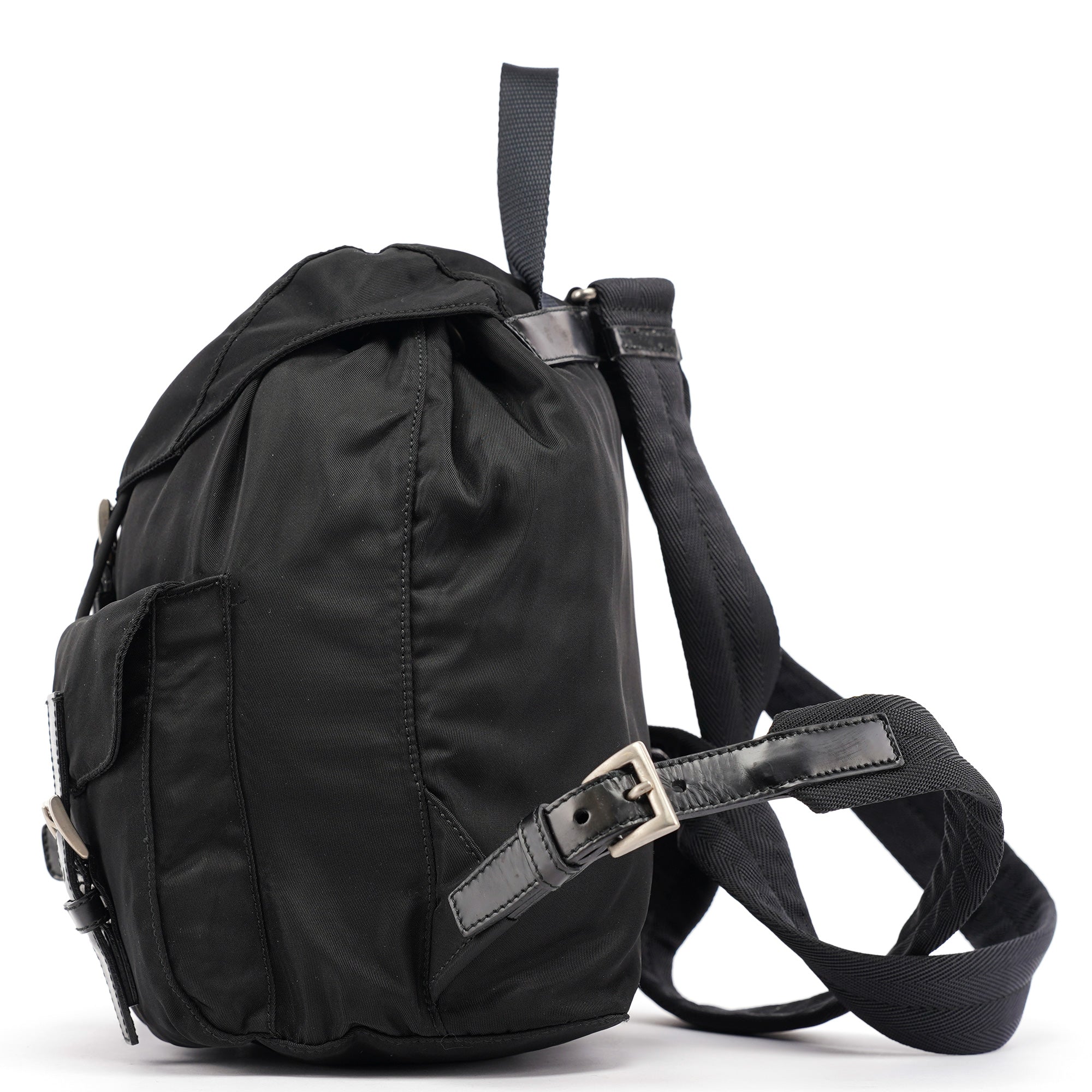 B6677 Black Tessuto Vela Backpack