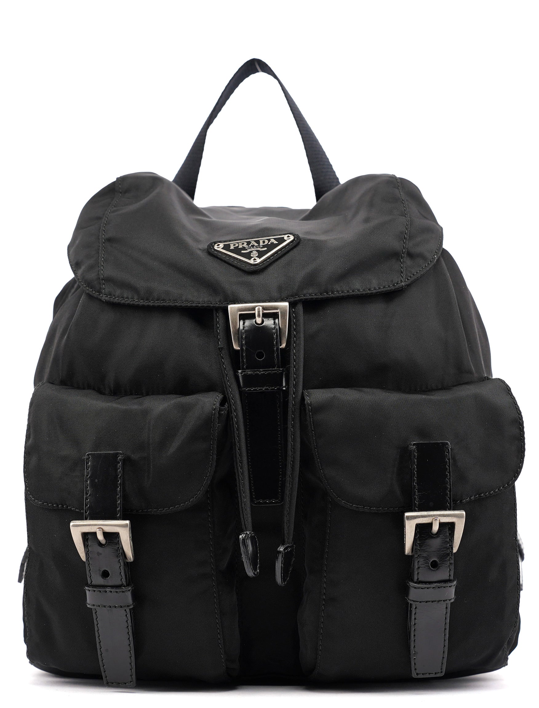 B6677 Black Tessuto Vela Backpack