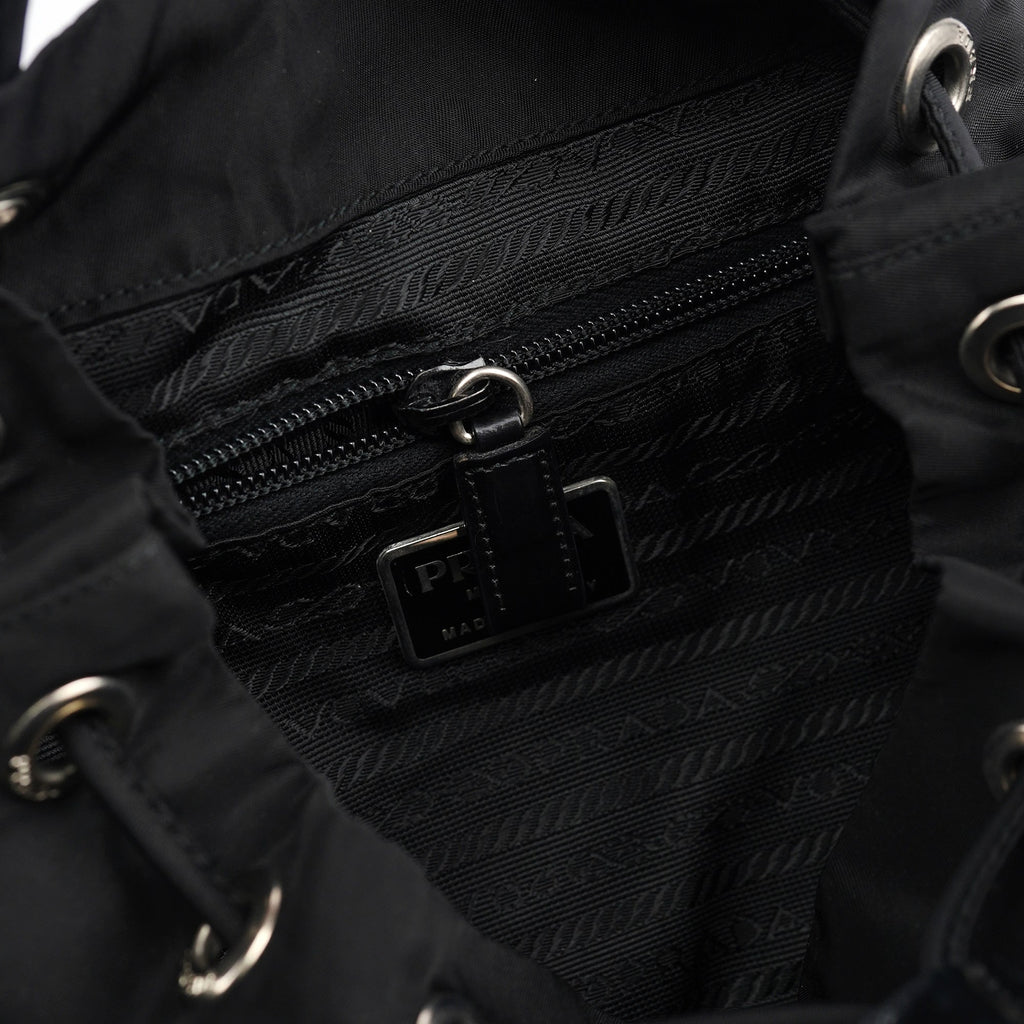 B6677 Black Tessuto Vela Backpack