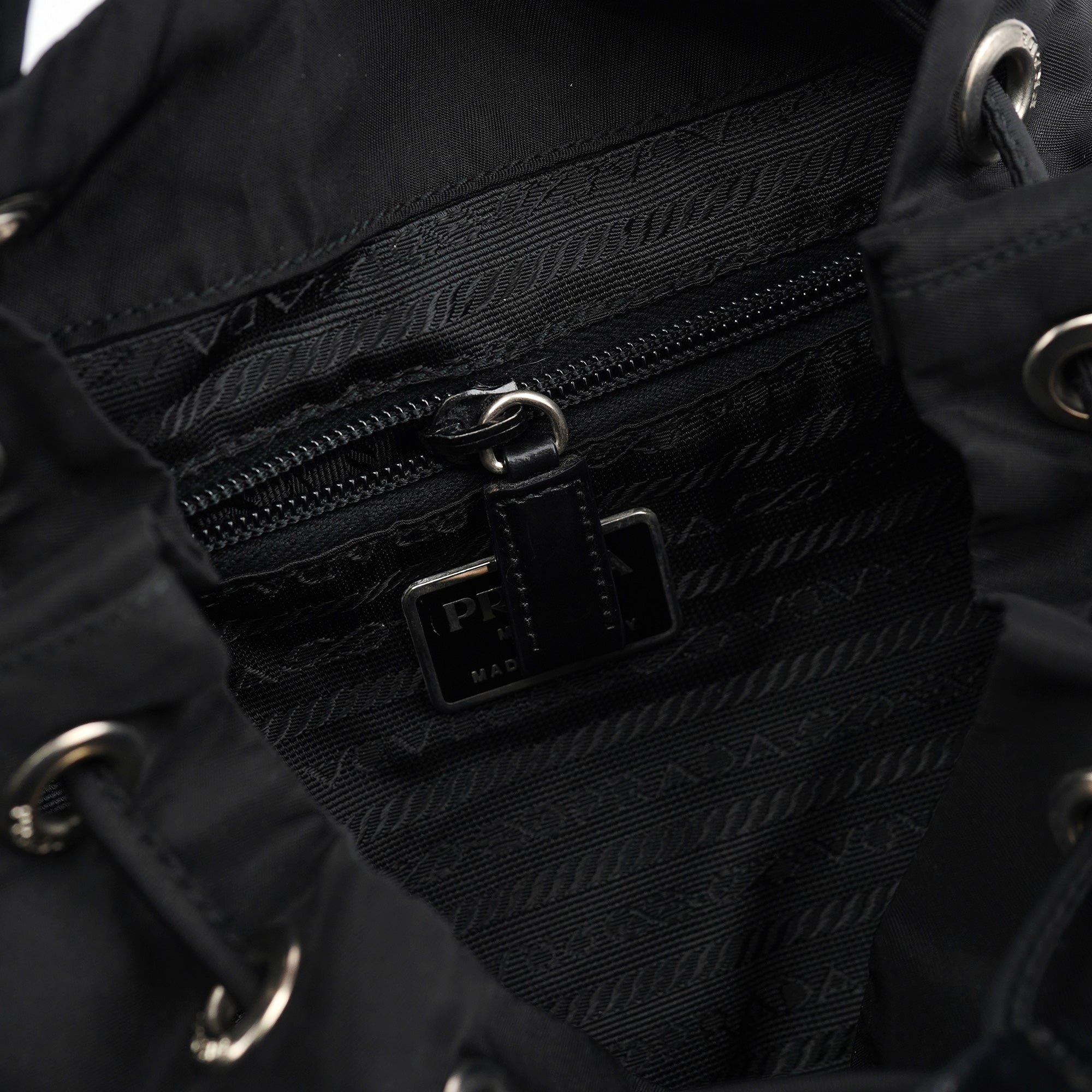 B6677 Black Tessuto Vela Backpack