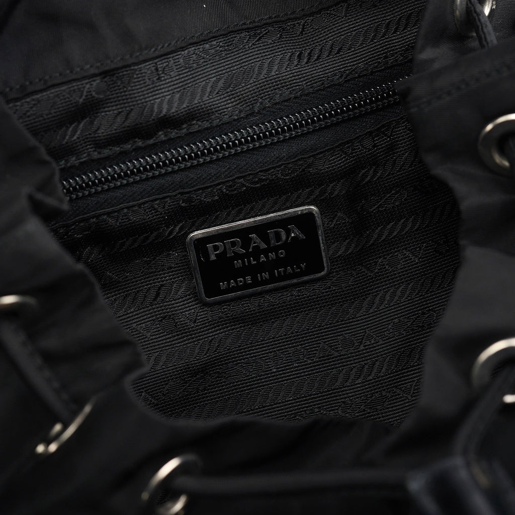 B6677 Black Tessuto Vela Backpack