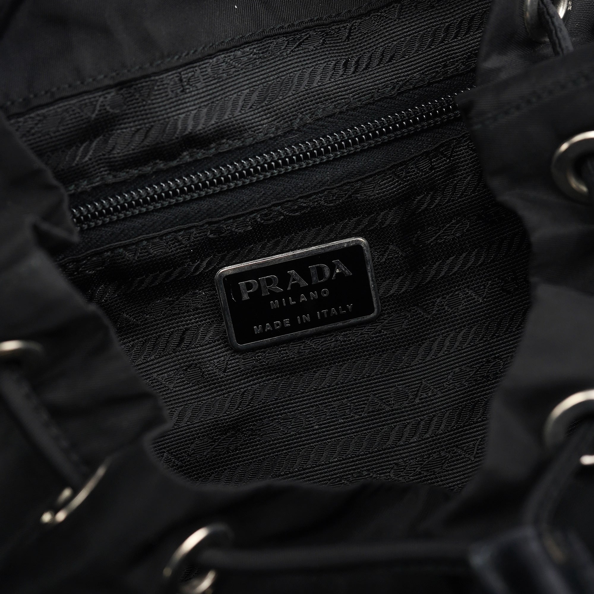 B6677 Black Tessuto Vela Backpack