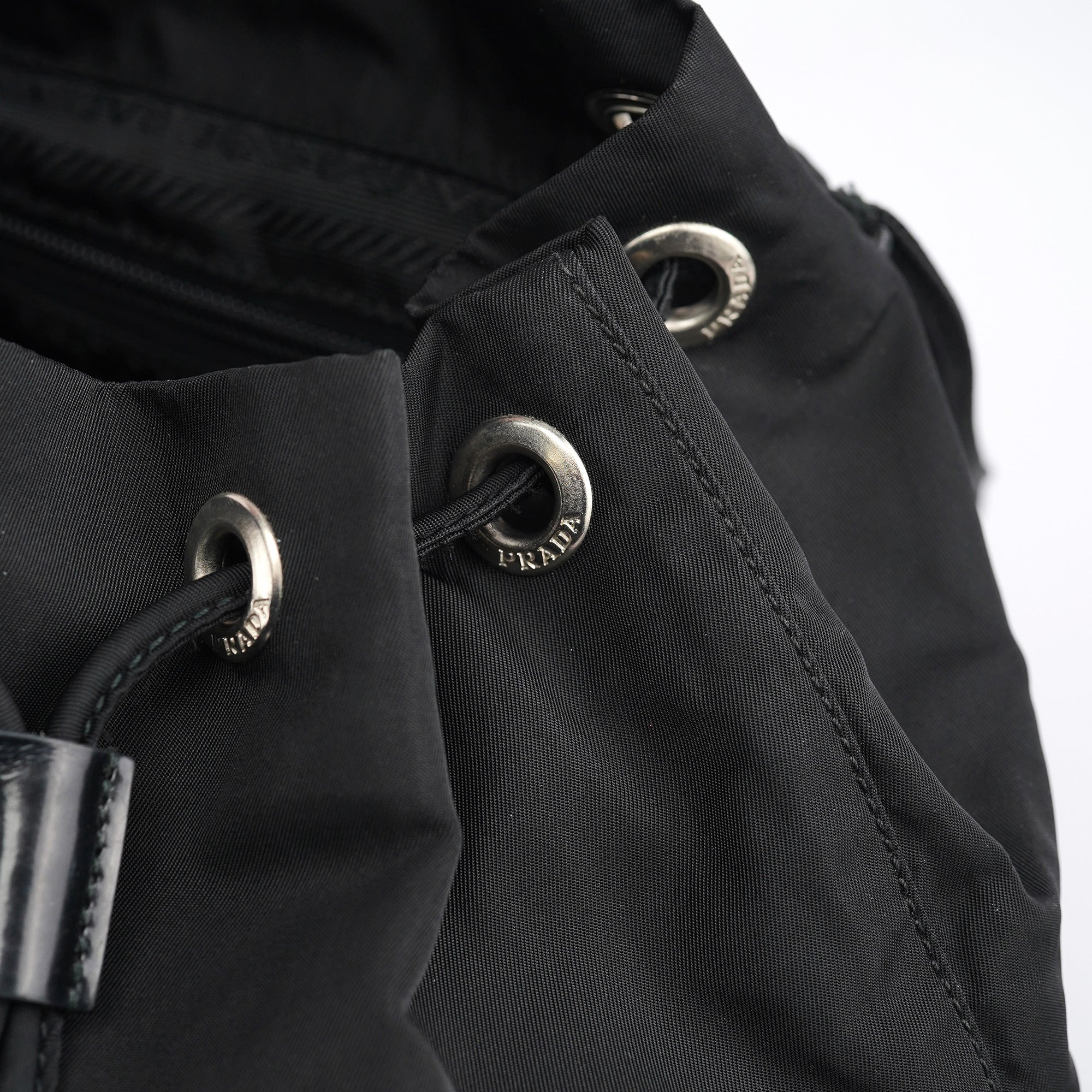 B6677 Black Tessuto Vela Backpack