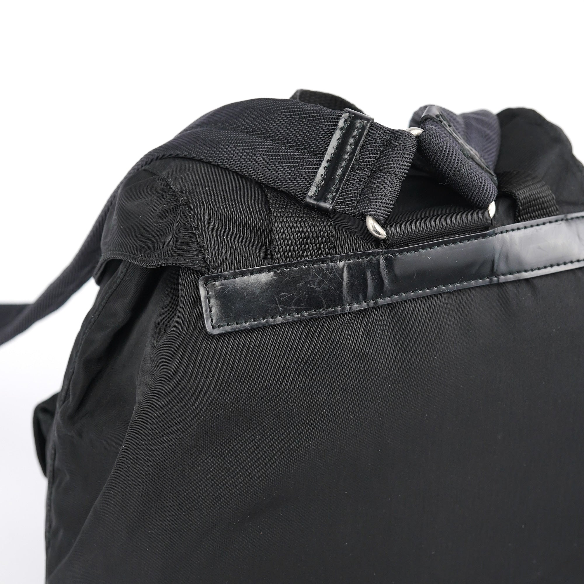 B6677 Black Tessuto Vela Backpack