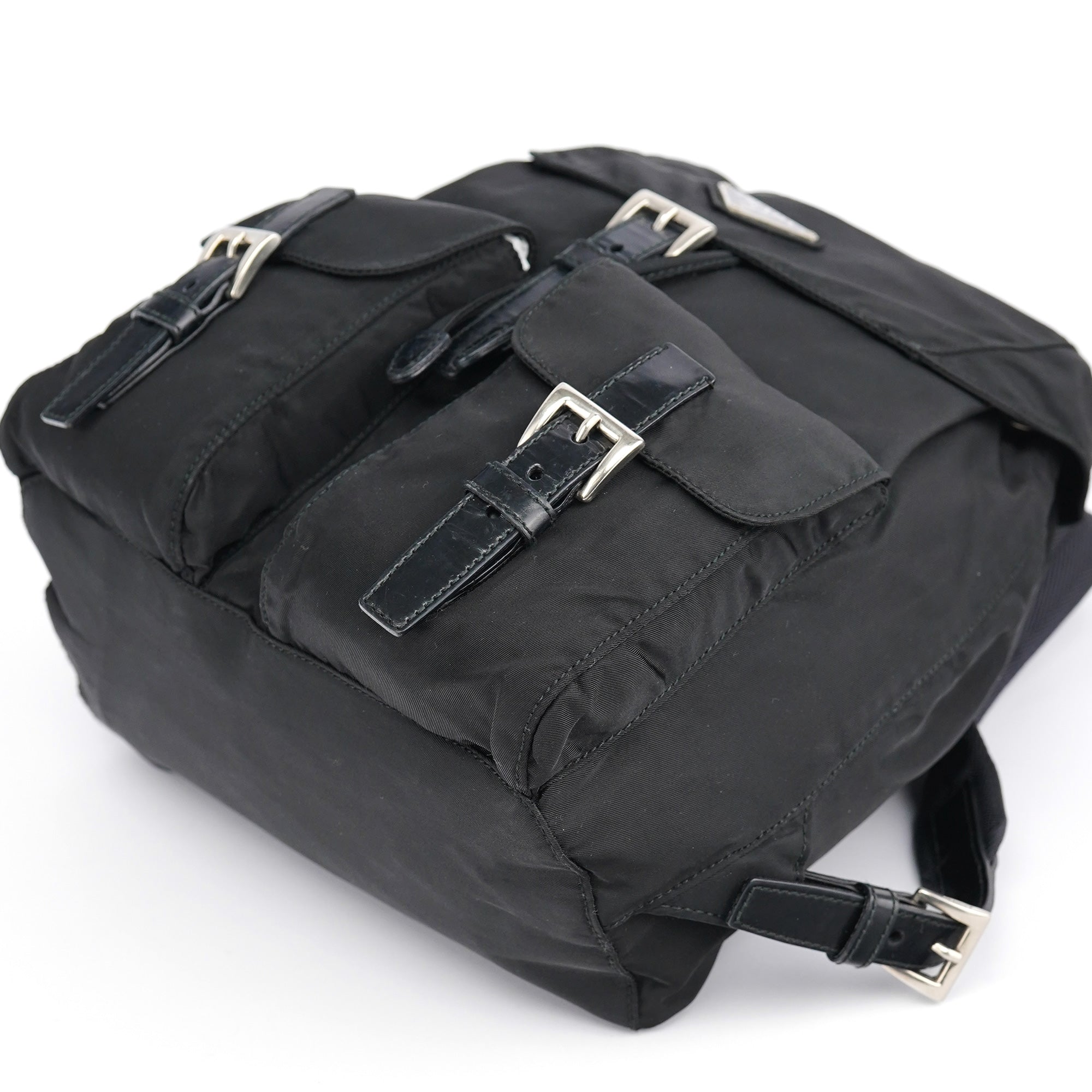 B6677 Black Tessuto Vela Backpack