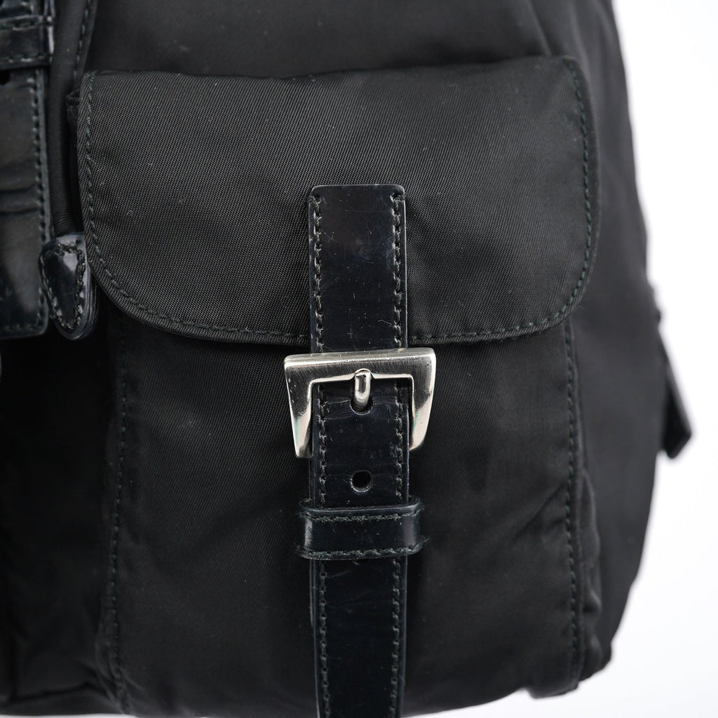 B6677 Black Tessuto Vela Backpack