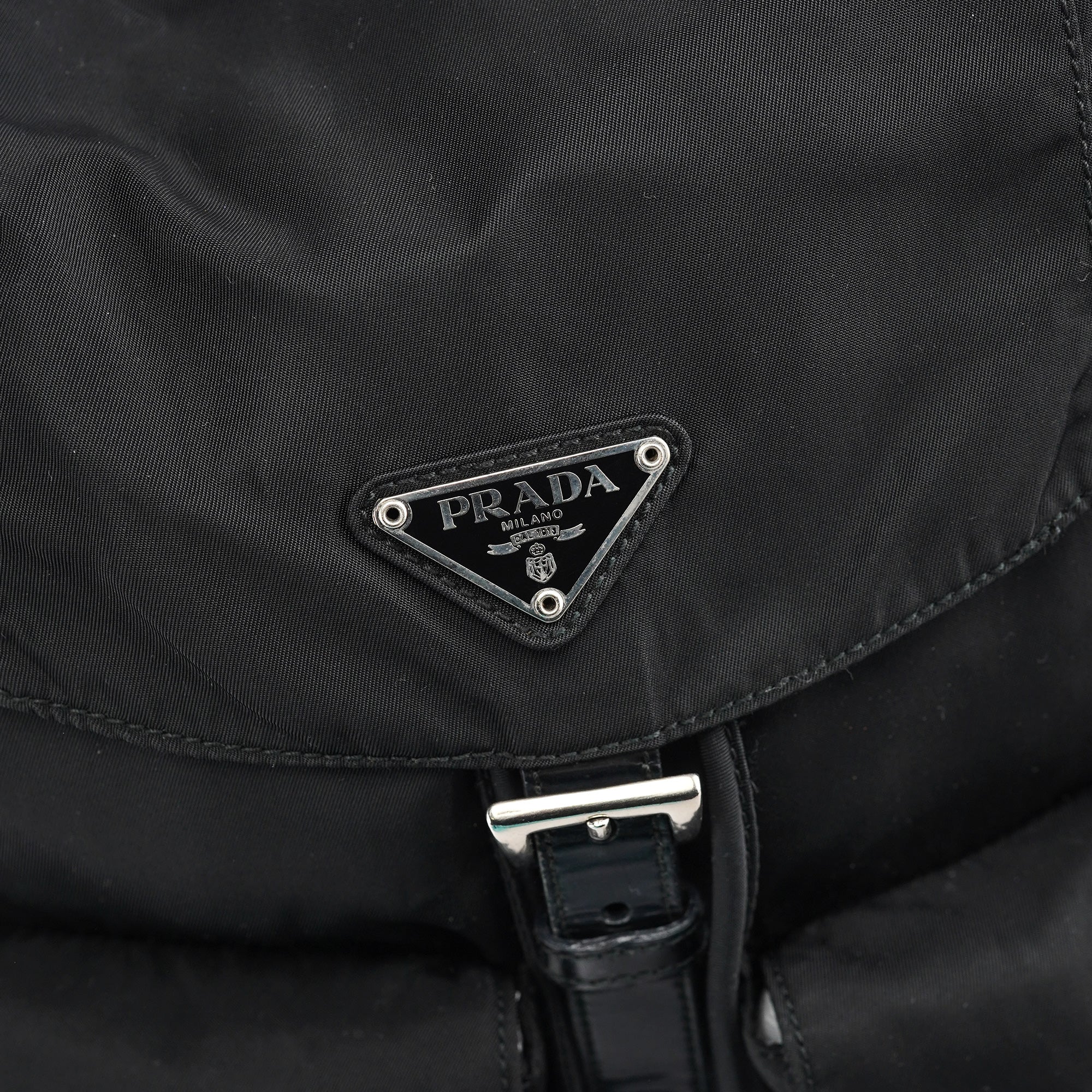 B6677 Black Tessuto Vela Backpack