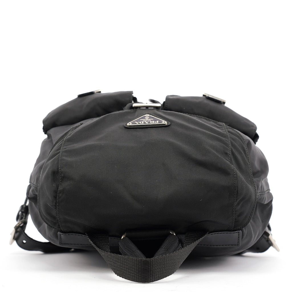 B6677 Black Tessuto Vela Backpack