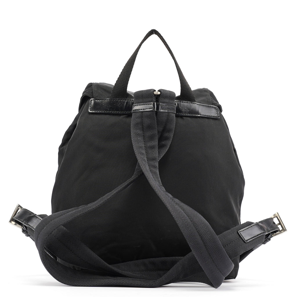 B6677 Black Tessuto Vela Backpack
