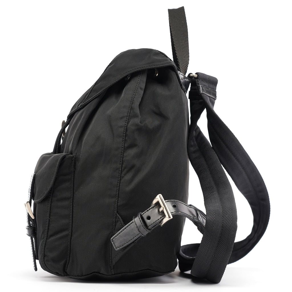B6677 Black Tessuto Vela Backpack