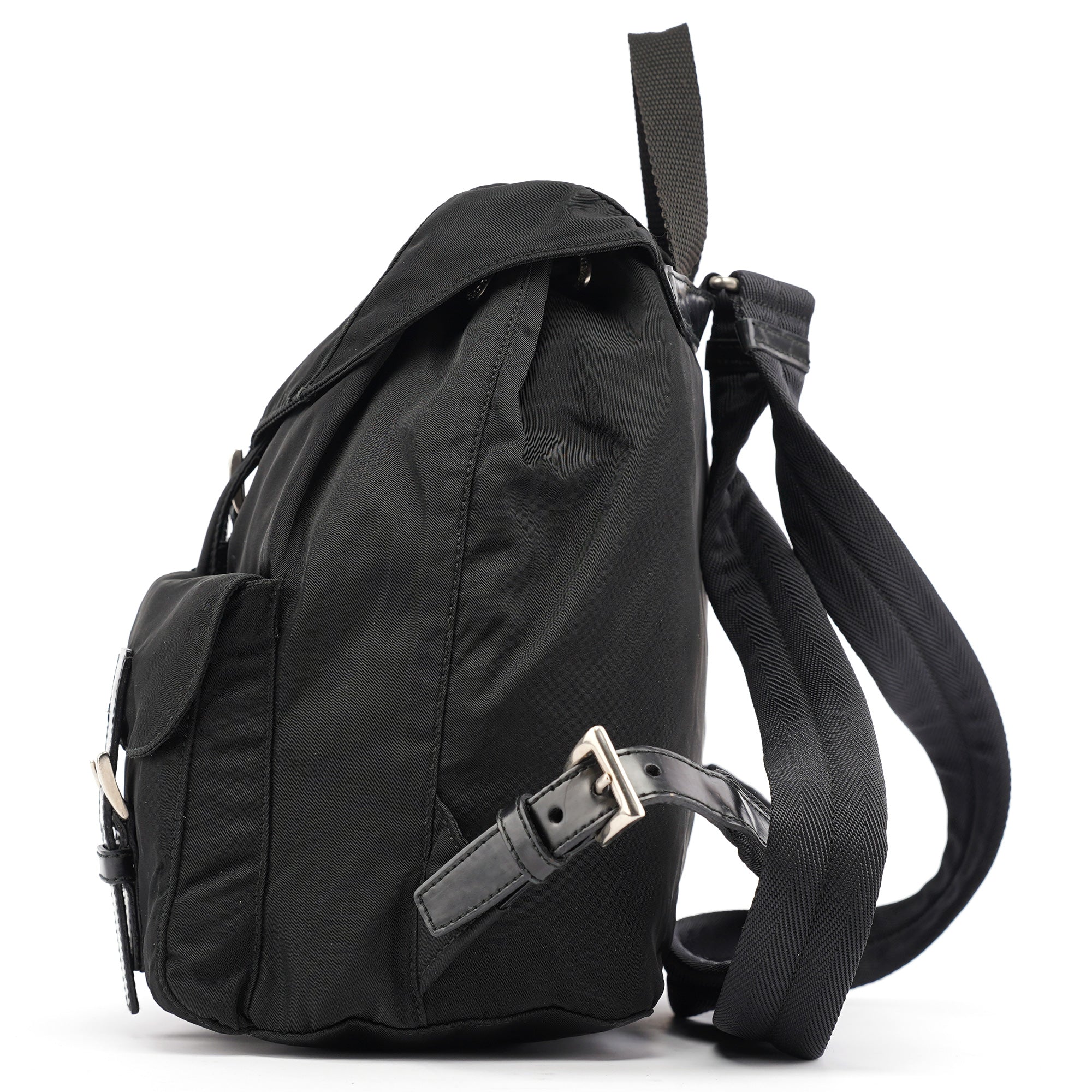 B6677 Black Tessuto Vela Backpack