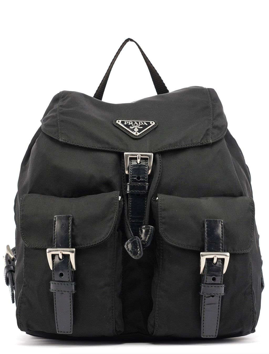 B6677 Black Tessuto Vela Backpack