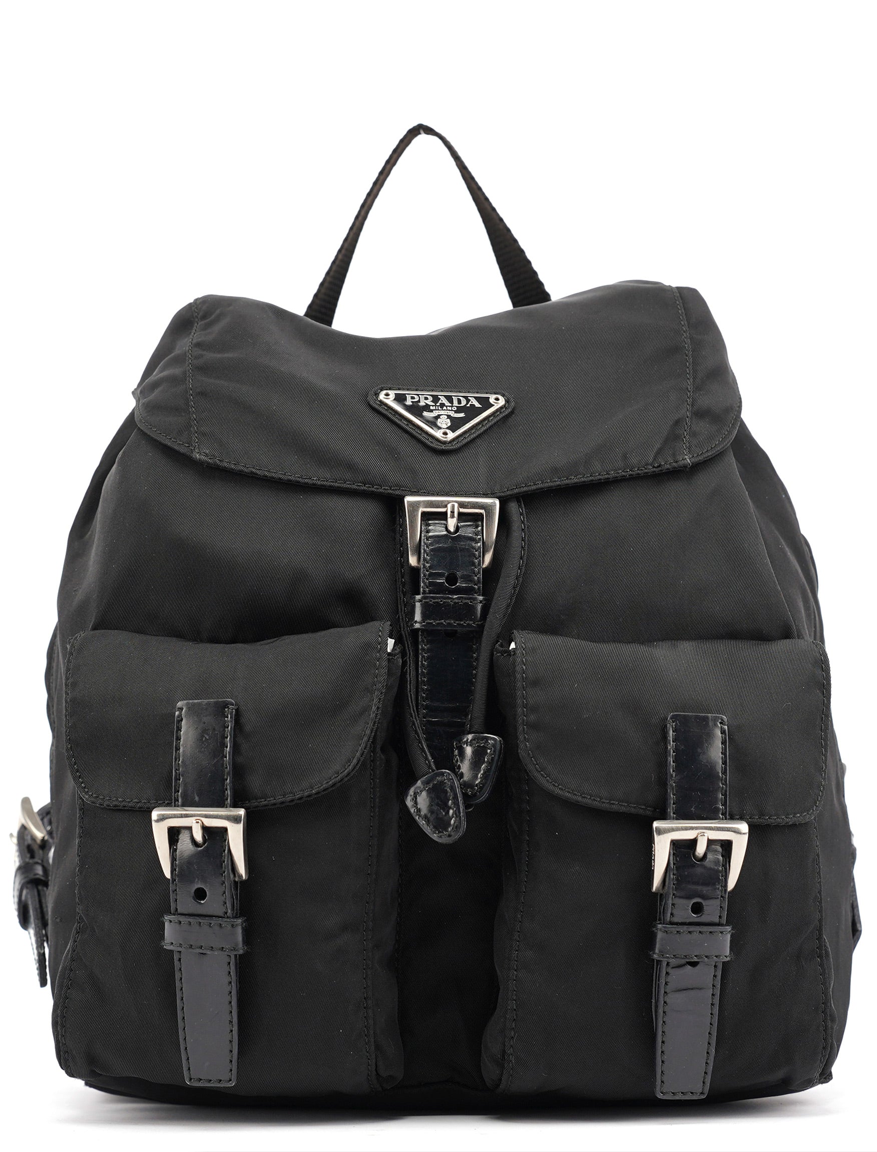 B6677 Black Tessuto Vela Backpack