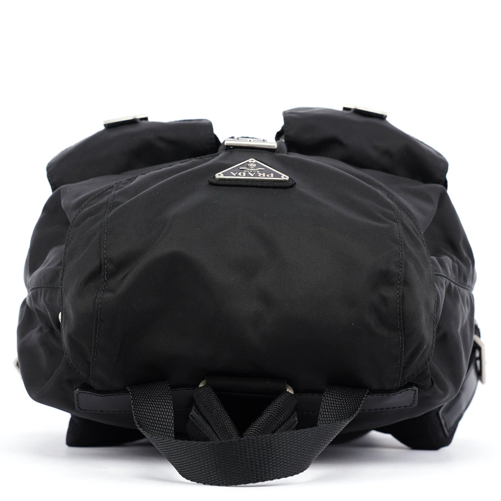 B6677 Black Tessuto Vela Backpack