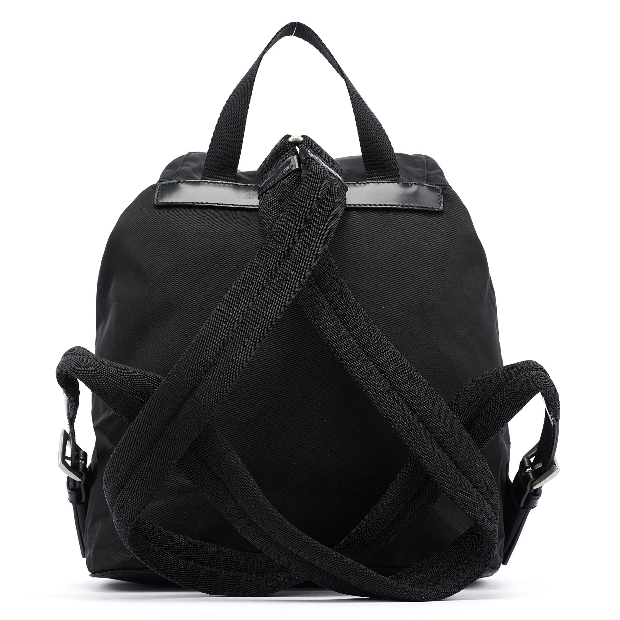 B6677 Black Tessuto Vela Backpack