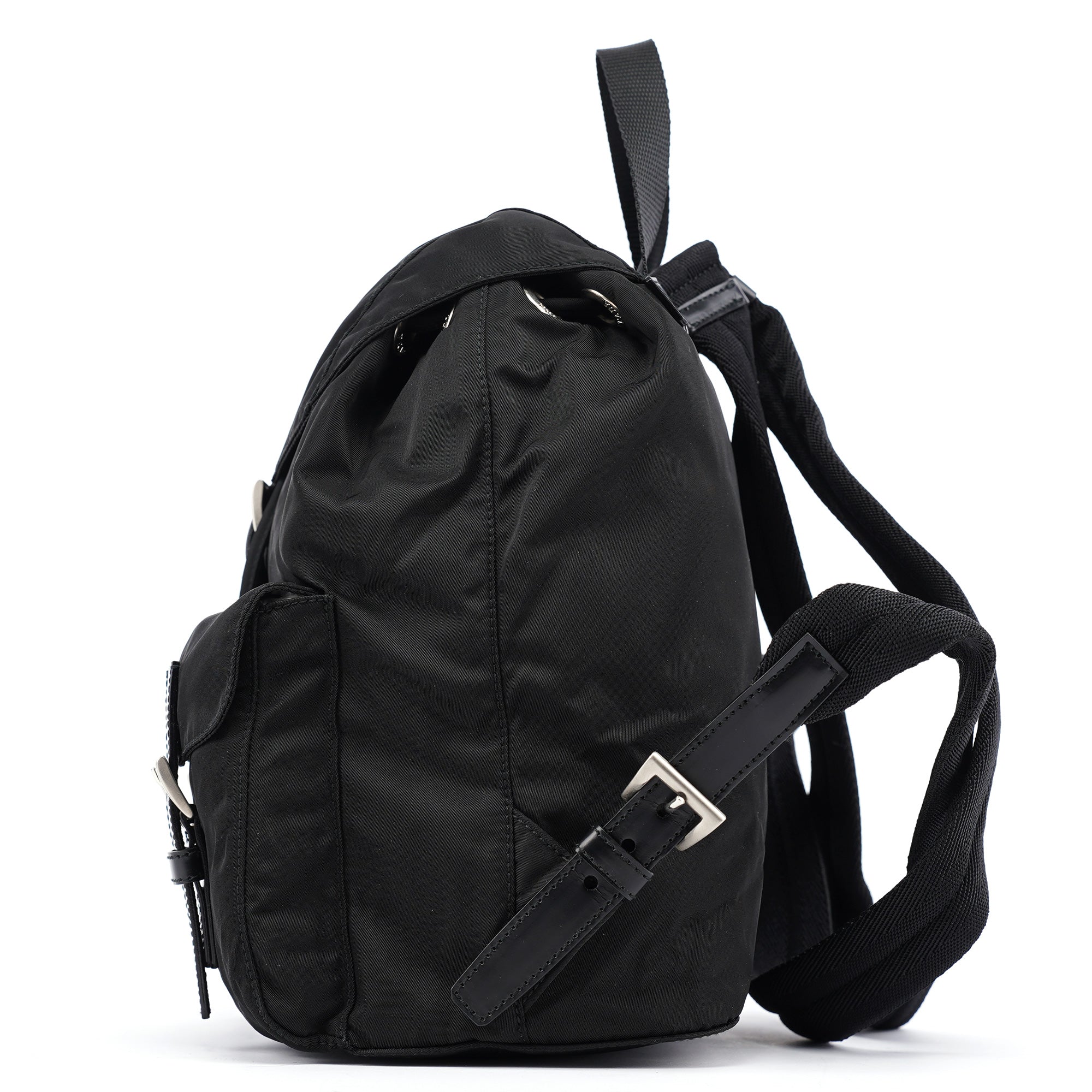B6677 Black Tessuto Vela Backpack
