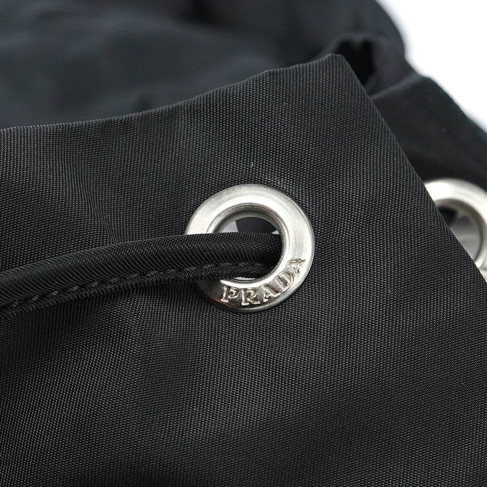 B6677 Black Tessuto Vela Backpack