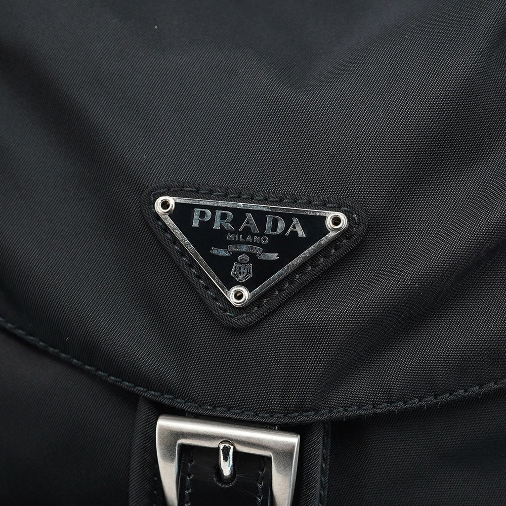 B6677 Black Tessuto Vela Backpack