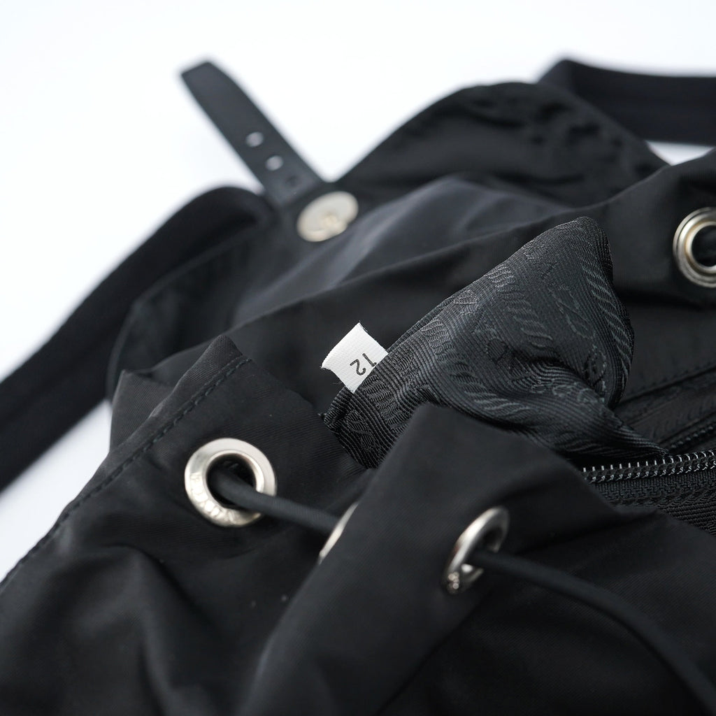 B6677 Black Tessuto Vela Backpack
