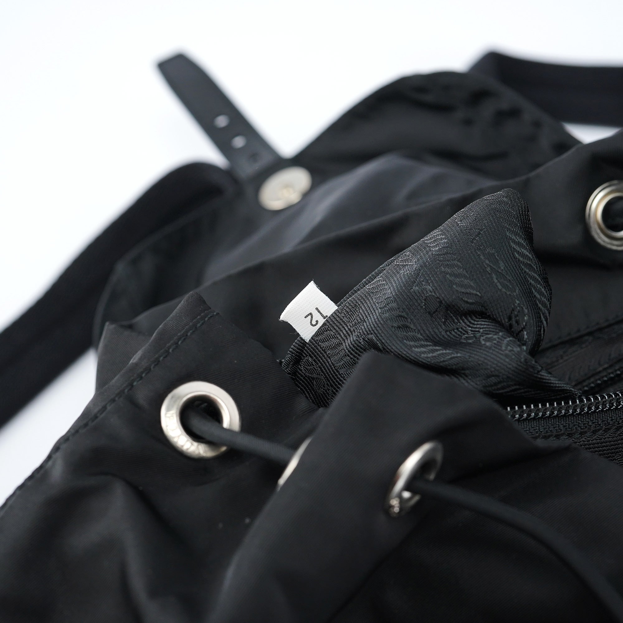 B6677 Black Tessuto Vela Backpack