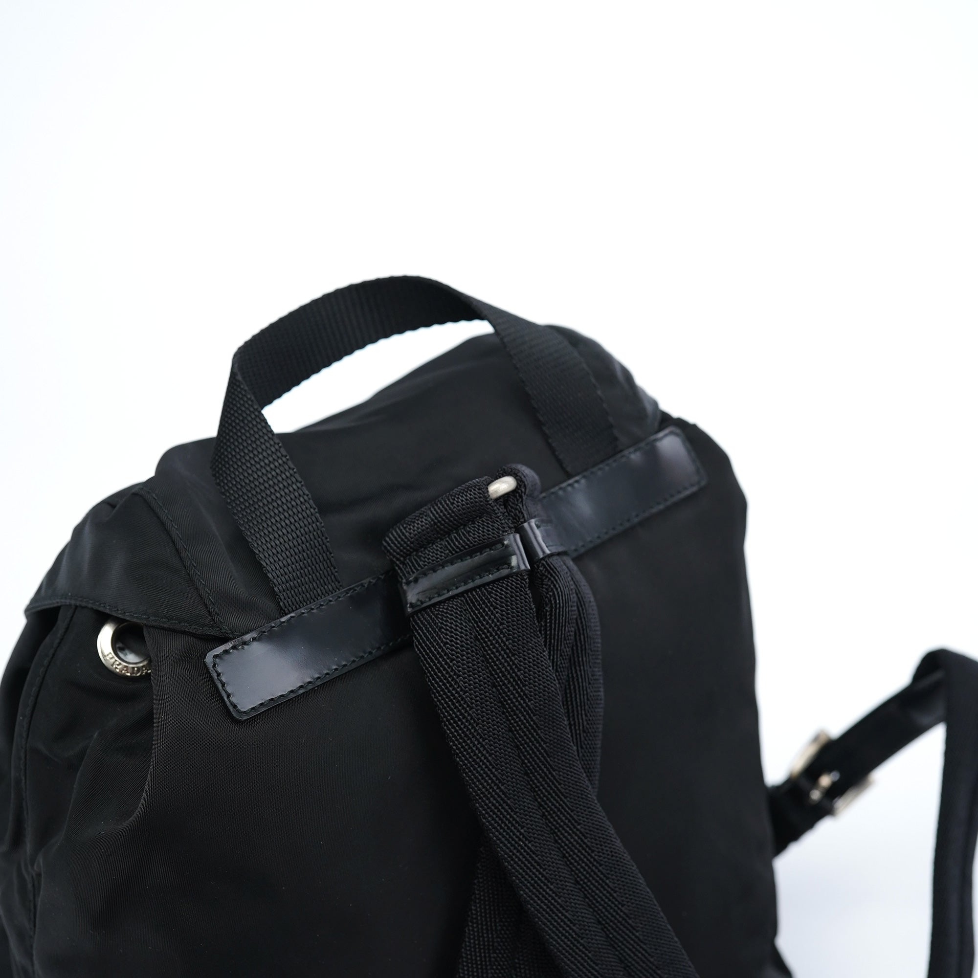 B6677 Black Tessuto Vela Backpack
