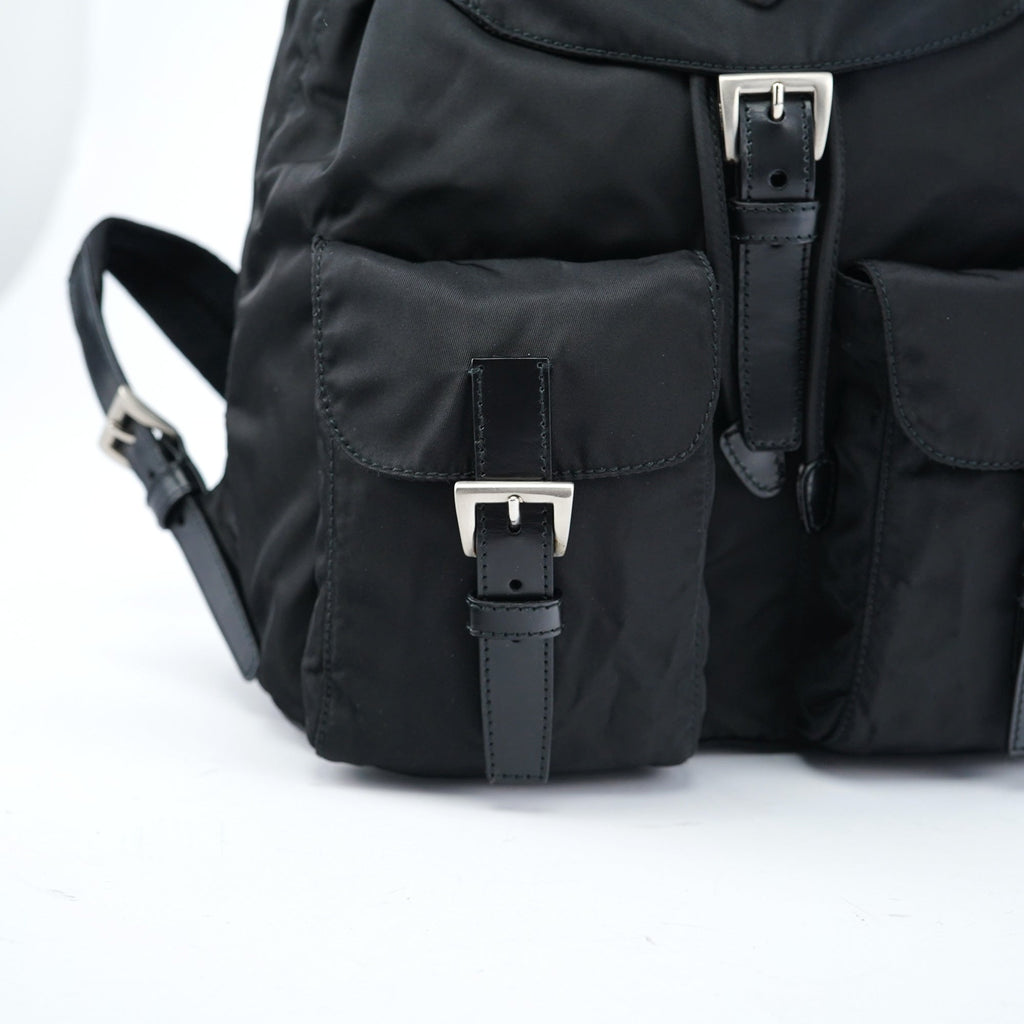 B6677 Black Tessuto Vela Backpack