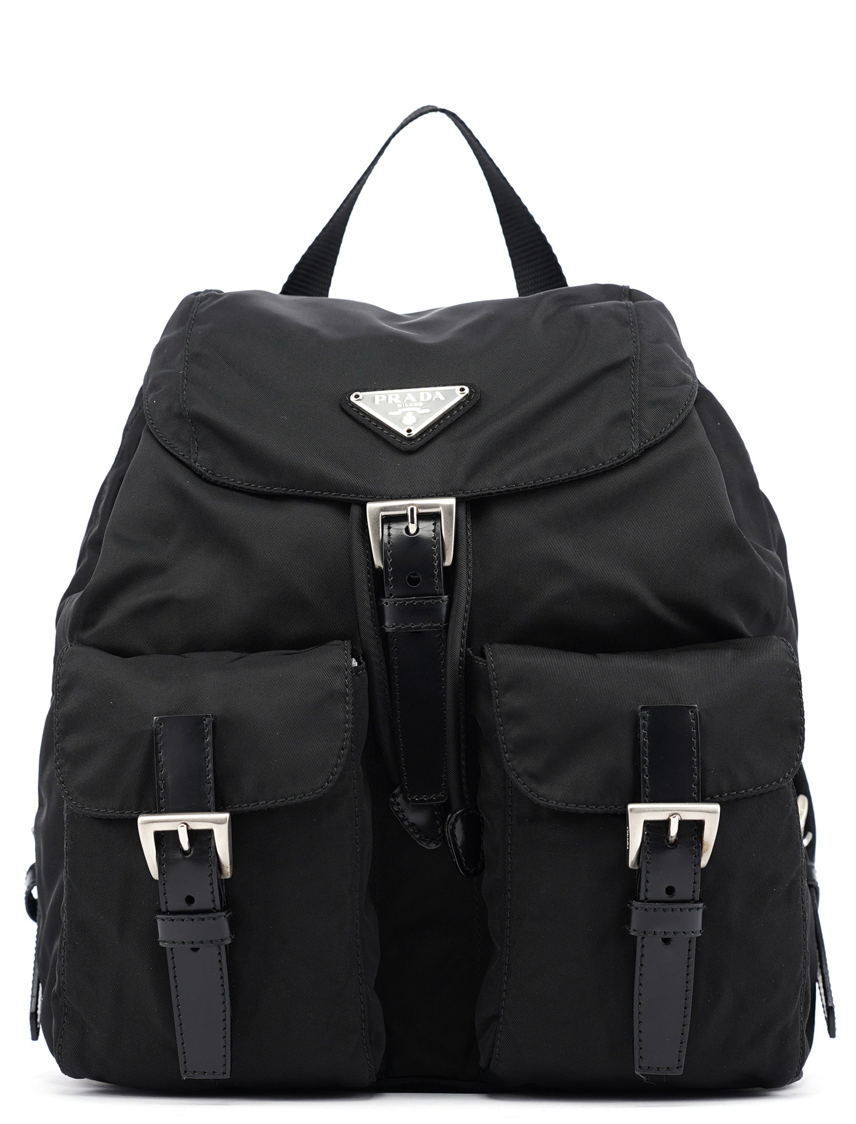 B6677 Black Tessuto Vela Backpack