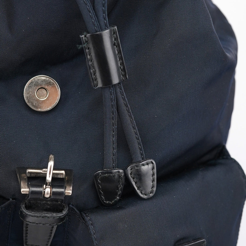B6677 Navy Tessuto Vela Backpack