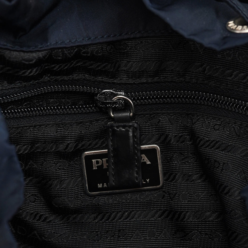 B6677 Navy Tessuto Vela Backpack