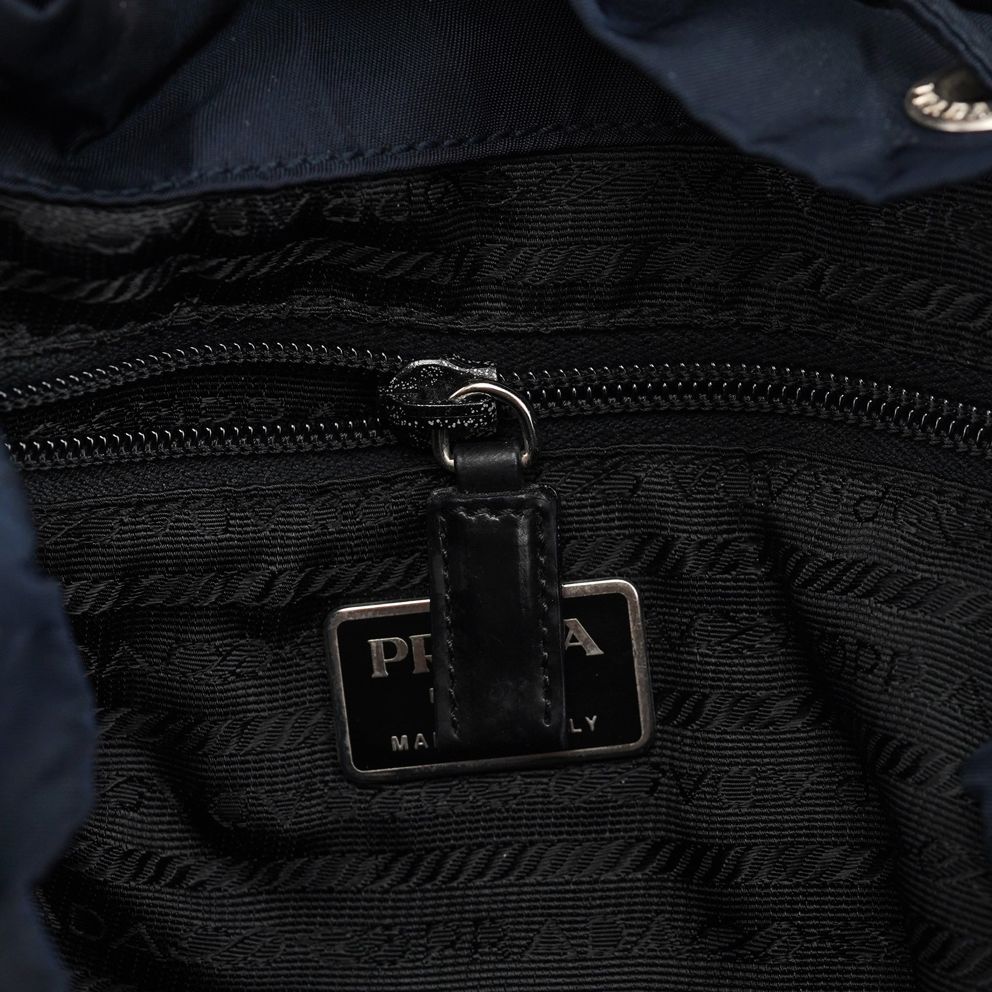 B6677 Navy Tessuto Vela Backpack