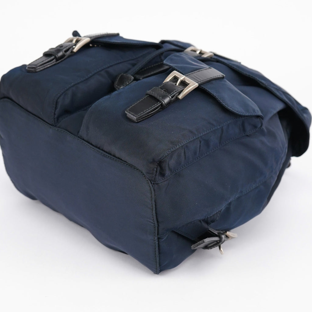 B6677 Navy Tessuto Vela Backpack