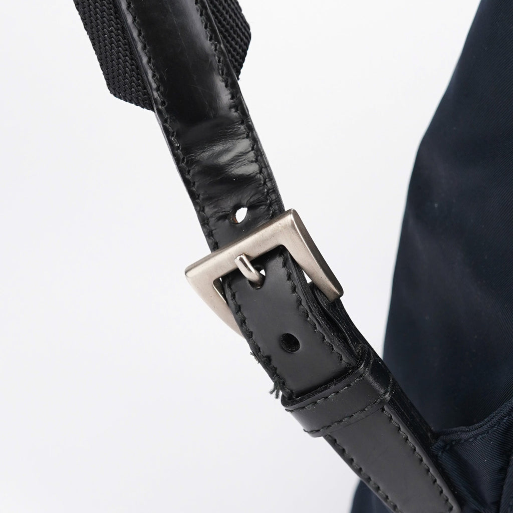 B6677 Navy Tessuto Vela Backpack