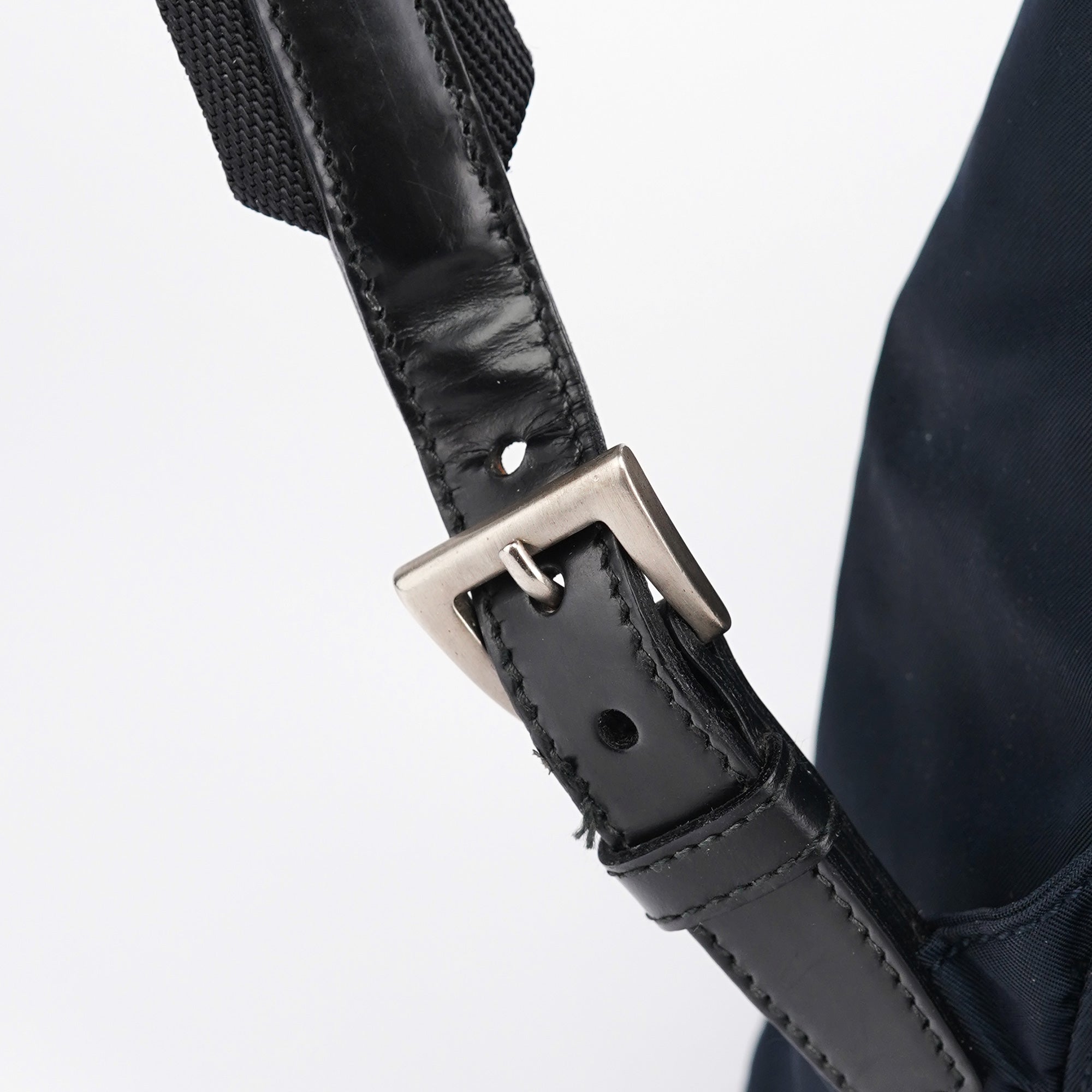 B6677 Navy Tessuto Vela Backpack