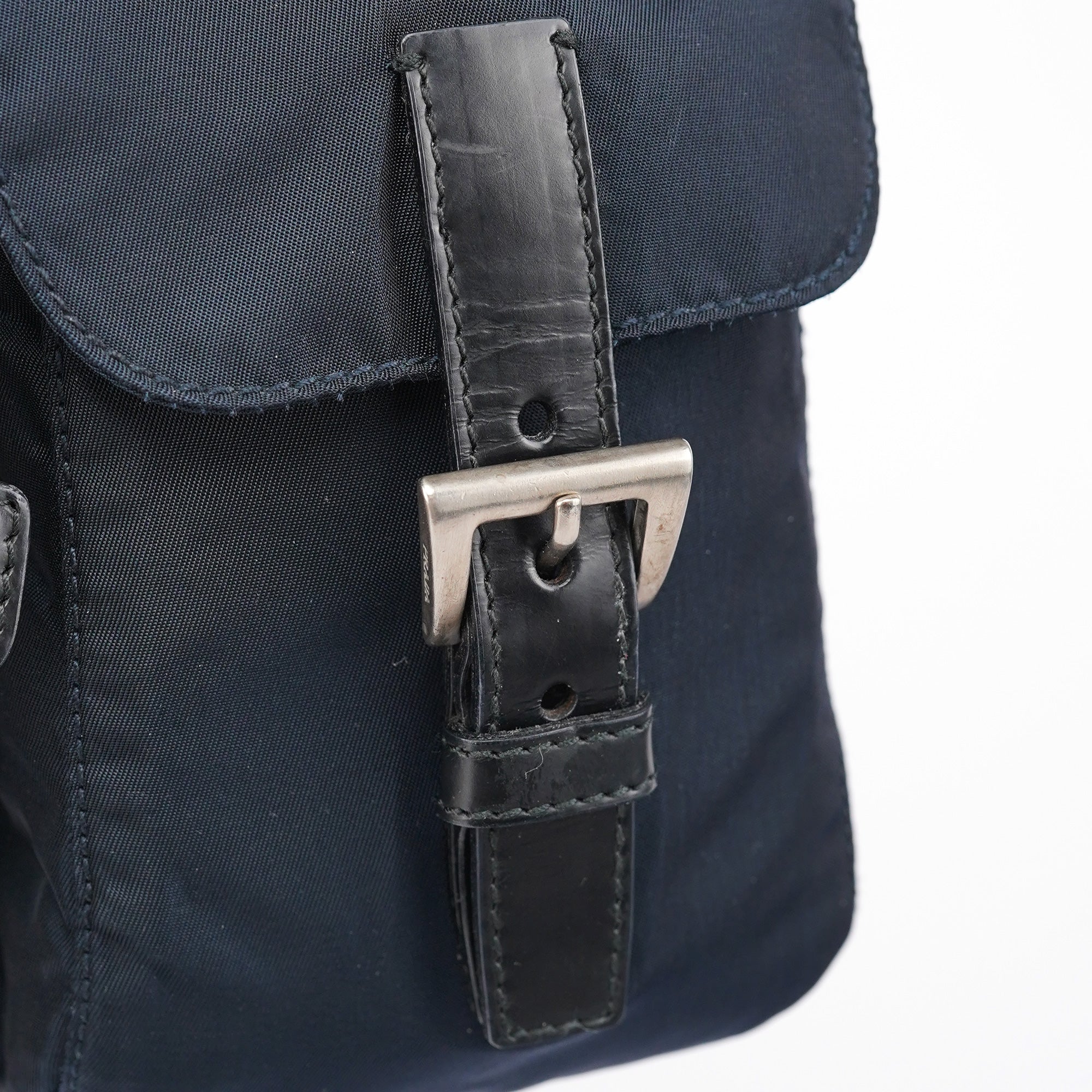 B6677 Navy Tessuto Vela Backpack