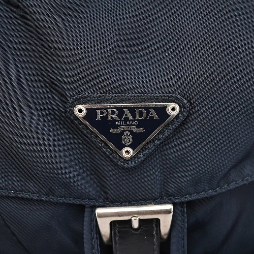 B6677 Navy Tessuto Vela Backpack