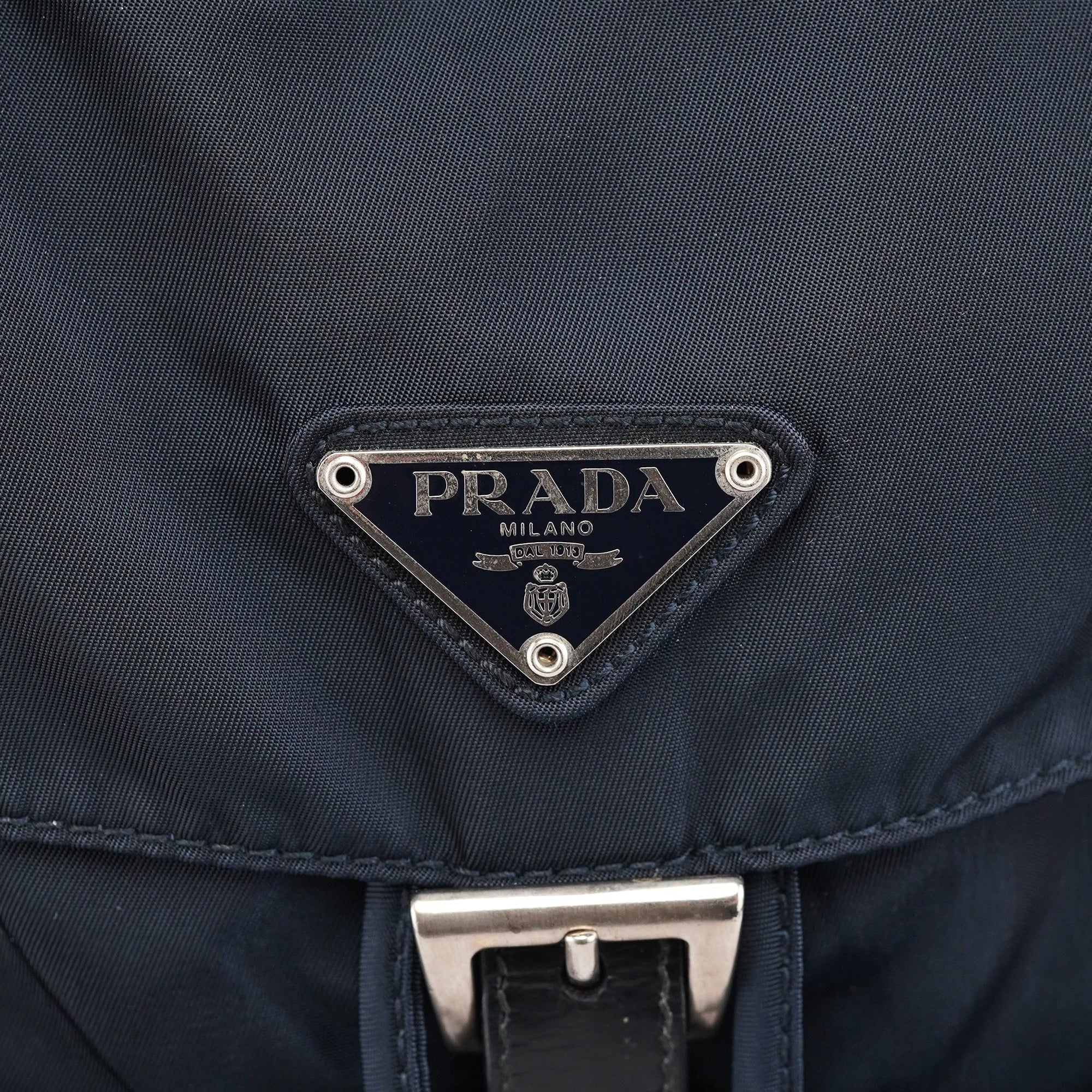 B6677 Navy Tessuto Vela Backpack