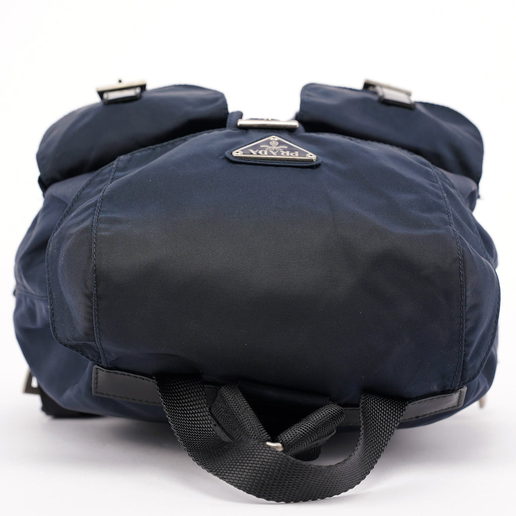 B6677 Navy Tessuto Vela Backpack