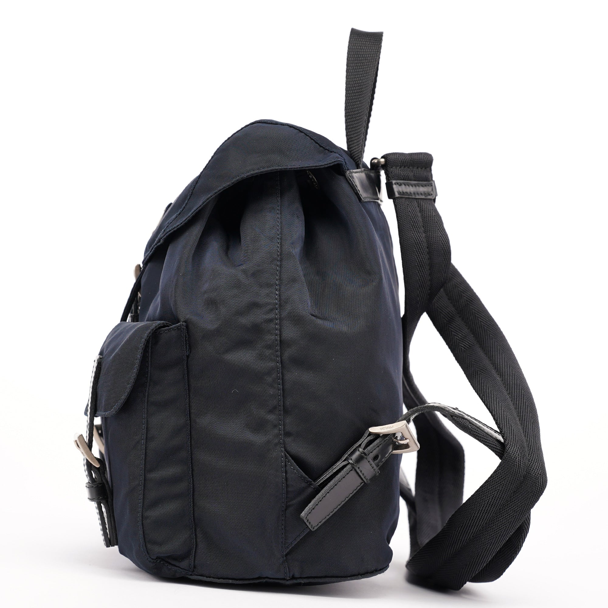 B6677 Navy Tessuto Vela Backpack